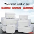 Waterproof Electrical Junction Box Ip65 Abs Plastic Outlet Weatherproof Outdoor Project Enclosure With Cable Gland 5 9 In X 4