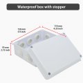 Waterproof Electrical Junction Box Ip65 Abs Plastic Outlet Weatherproof Outdoor Project Enclosure With Cable Gland 5 9 In X 4
