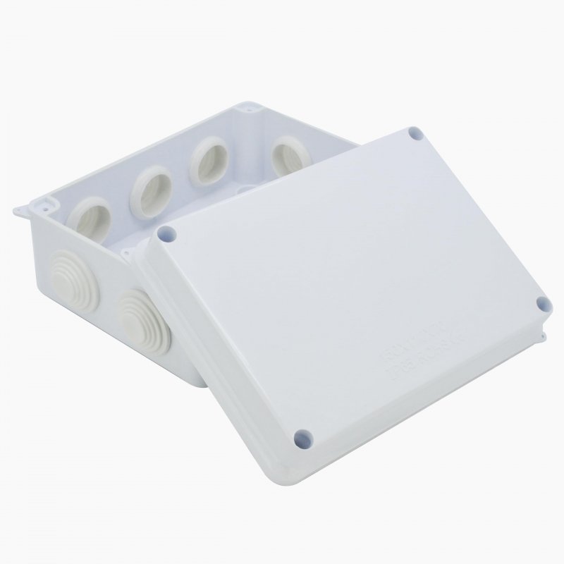Waterproof Electrical Junction Box Ip65 Abs Plastic Outlet Weatherproof Outdoor Project Enclosure With Cable Gland 5 9 In X 4