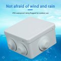 Waterproof Electrical Junction Box Ip65 Abs Plastic Outlet Weatherproof Outdoor Project Enclosure With Cable Gland 5 9 In X 4