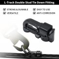Hoypeyfiy Pack Of 6 L Track Double Stud Fitting 5000lbs Heavy Duty Steel Used With Rail For Truck Van Trailer Pickup Rv Atv