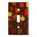 Fall Leaves Autumn Plastic Wall Decor Toggle Light Switch Plate Cover 