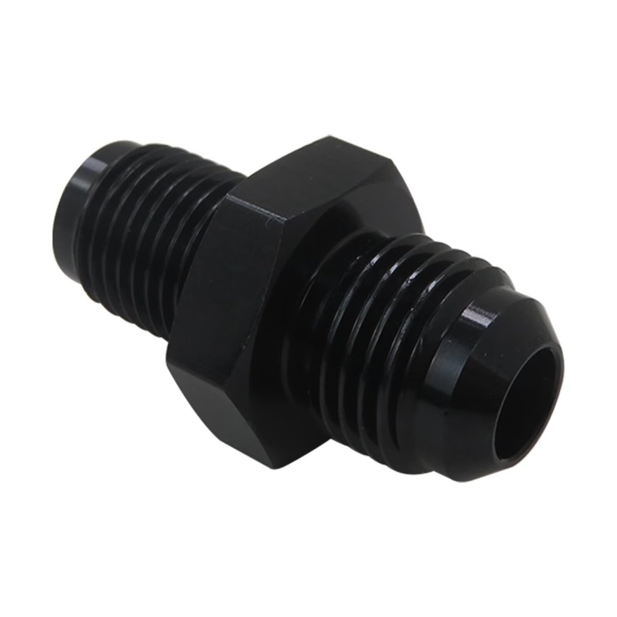 6an Male Flare To 1 2 X0 Inverted Straight Hose Fitting Adapter Connector Black Fuel Pack Of 2