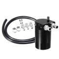 Vincos Black Polish Baffled Universal Aluminum Oil Catch Can Dual Cylinder Engine Air Separator Tank Reservoir Kit 3 8 9 16 