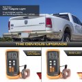 Vipmotoz For 2006-2018 Compatible With Dodge Ram 3500 Dually Red Led Strip Tail Gate Parking Brake Light Drl Replacement Chrome