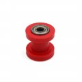 8mm Hole Chain Roller Pulley Slider Tensioner Wheel Guide Red For Motorcycle 
