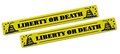 2 X Pair Set Liberty Or Death Yellow Black Snake Aluminum Emblem Badge Nameplate Logo Decal Rare 2x