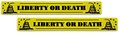 2 X Pair Set Liberty Or Death Yellow Black Snake Aluminum Emblem Badge Nameplate Logo Decal Rare 2x