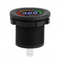 Led Display Voltmeter Waterproof 12v Motorcycle Car Digital Voltage Volt Meter Gauge Round Panel
