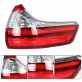Passenger Side Outer Rear Brake Tail Light Assembly Replacement For 2015-2020 Toyota Sienna Base L Le Xle Limited Models Red