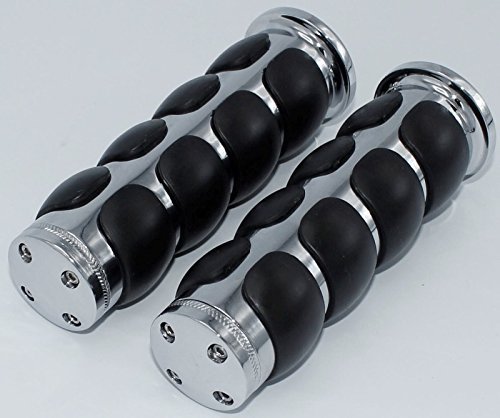 Chrome Grips For Honda Goldwing Gl1200 1984 1987 Gl1500 1988 2000 Gl1800 2001 2026 Metal And Rubber Handlebar Grip Pair With