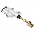 Universal Rear Brake Master Cylinder Foot Hydraulic Pump Silver For Motorbike Atv Dirt Bike Silver