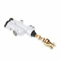 Universal Rear Brake Master Cylinder Foot Hydraulic Pump Silver For Motorbike Atv Dirt Bike Silver 