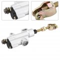 Universal Rear Brake Master Cylinder Foot Hydraulic Pump Silver For Motorbike Atv Dirt Bike Silver
