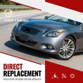 Fog Light Bezels For 2011 2013 Infiniti G37 And 2014 2015 Q60 Black Lamp Cover Trim Pair Driver Passenger Side Mo-5929