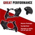 Fog Light Bezels For 2011 2013 Infiniti G37 And 2014 2015 Q60 Black Lamp Cover Trim Pair Driver Passenger Side Mo-5929
