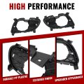 Fog Light Bezels For 2011 2013 Infiniti G37 And 2014 2015 Q60 Black Lamp Cover Trim Pair Driver Passenger Side Mo-5929