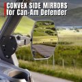 A Utv Pro Side Mirrors For Can Am Defender Hd5 Hd8 Hd9 Hd10 Max 2016-2024 Upgrade Adjustable Break Away Convex Rear View Mirror