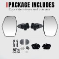 A Utv Pro Side Mirrors For Can Am Defender Hd5 Hd8 Hd9 Hd10 Max 2016-2024 Upgrade Adjustable Break Away Convex Rear View Mirror