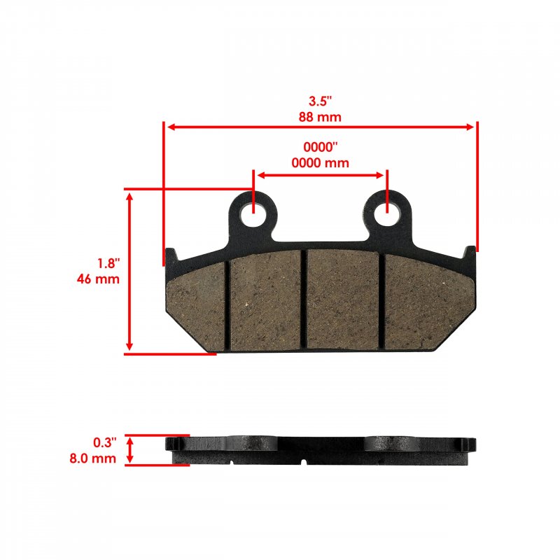 Caltric Rear Brake Pads For Suzuki An650a An650 Burgman 650 2003-2016 Abs