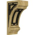 Ekena Millwork Corw03x04x08ditrblro Diane Recessed W Ironcraft Traditional Inlay Wood Corbels 3 1 W X 4 D 8 H Red Oak 