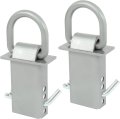 Trailer Stake Pocket D Ring For Standard 2 X 4s-ring Tie Down Utility Flatbed Adjustable Steel Silver Pcs D Rings Pocket 