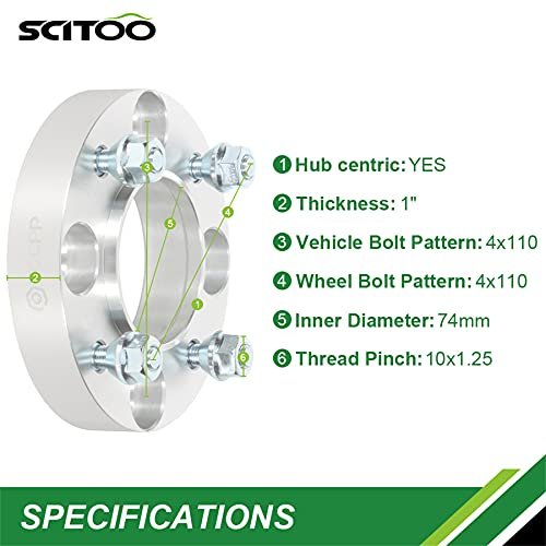 4x 1 Inch 4 Lug Hubcentric Wheel Spacers 4x110mm To 10x1 25 Studs Hub Bore 74mm Fits For Suzuki Eiger King
