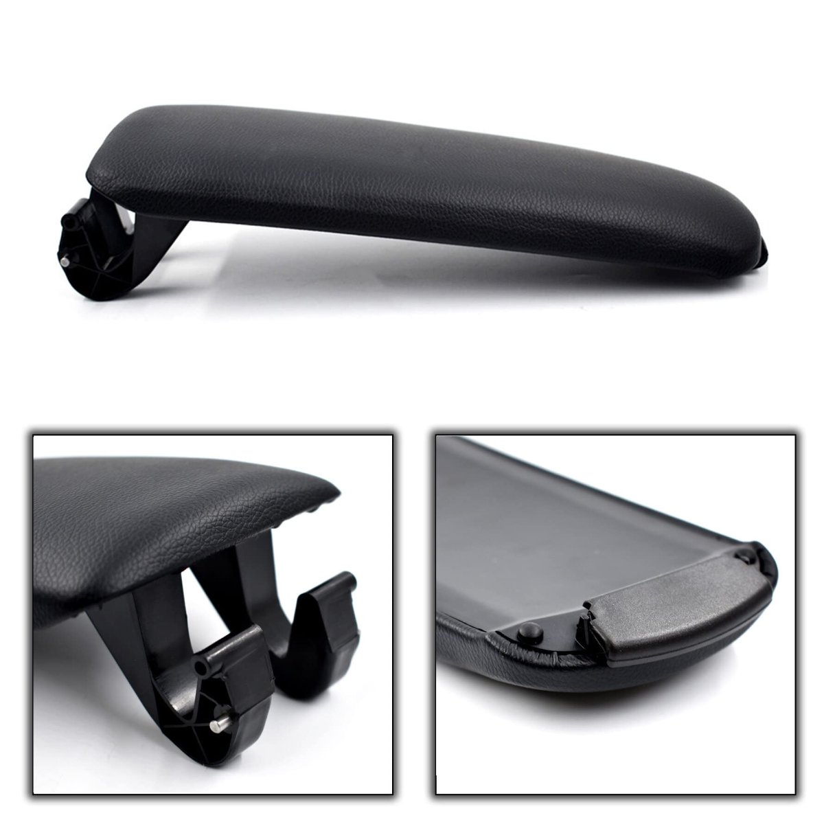 Leather Armrest Center Box Console Lid Cover Black Thick Legs Replacement For 2001-2008 A4 B6 B7