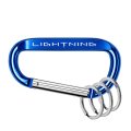 Ipick Image Officially Licensed Ford F-150 Lightning Laser-etched Blue Metal Carabiner Keychain With Split Key Rings