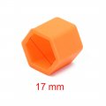 Uxcell 20pcs 17mm Rubber Car Wheel Tire Tyre Nut Screw Cover Caps Hub Protector Orange
