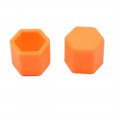 Uxcell 20pcs 17mm Rubber Car Wheel Tire Tyre Nut Screw Cover Caps Hub Protector Orange