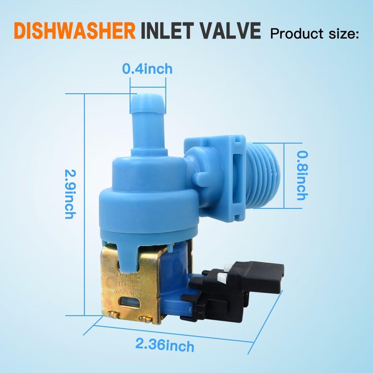 Water Inlet Valve Part Fit For Whirlpool Dishwashers Mdb7949sde1 Wdf730payb2 Wdf770safz0 Wdt750sahv0 Wdt920sade1 Replaces