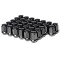 Circuit Performance 1 2 -20 Black Closed End Bulge Acorn Lug Nuts Cone Seat Forged Steel 32 Pieces 