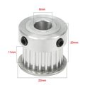 Uxcell Aluminum 3 M 20t 8mm Bore 11mm Belt Timing Idler Pulley Synchronous Wheel