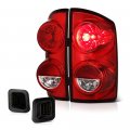 Red Lens Oe-style Tail Light Full-led Smoke License Plate Lamp Housing Replacement Bundle For 2007-2009 Dodge Ram 1500 2500 