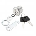 Uxcell Drawer Cabinet Tubular Cam Lock 13 16 Cylinder Length With No 0 Screw-on Type Fits Up To 1 2 Thickness Panel Keyed Alike