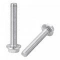 M10x60mm Hex Serrated Flange Bolts Screws Metric Thread 304 Stainless Steel 6pcs 