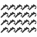 50pcs Black Half Clamp J-hook 5 8 16mm Plastic Pex Cable Clips Ethernet Wire For Tubing Pipe Support Fixing 