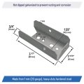Galvanized 2x4 Fence Bracket Connector For Wood Post Deck Railing 20 Gauge 40 Pack