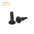 Uxcell 10 X 1 2 Sheet Metal Screws 100pcs Black Oxide 410 Stainless Steel Flat Head Phillips Drive Self Drilling