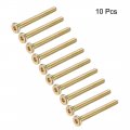 Uxcell M6x60mm Furniture Screw Hex Socket Machine Screws Zinc Plated Fasteners Bolts Full Thread Carbon Steel 10pcs