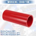 Uxcell 2 Id 6 Length 4-ply Reinforced High Temp Straight Coupler Silicone Reducer Hose Red For Car Intercooler Intake Piping