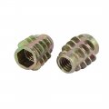 Uxcell M6 X 15mm Alloy Hex Socket Screw In Thread Insert Nuts Bronze Tone 30 Pcs