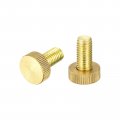 Knurled Thumb Screws M10x20mm Flat Brass Bolts Grip Knobs Fasteners For Pc Electronic Mechanical 2pcs 