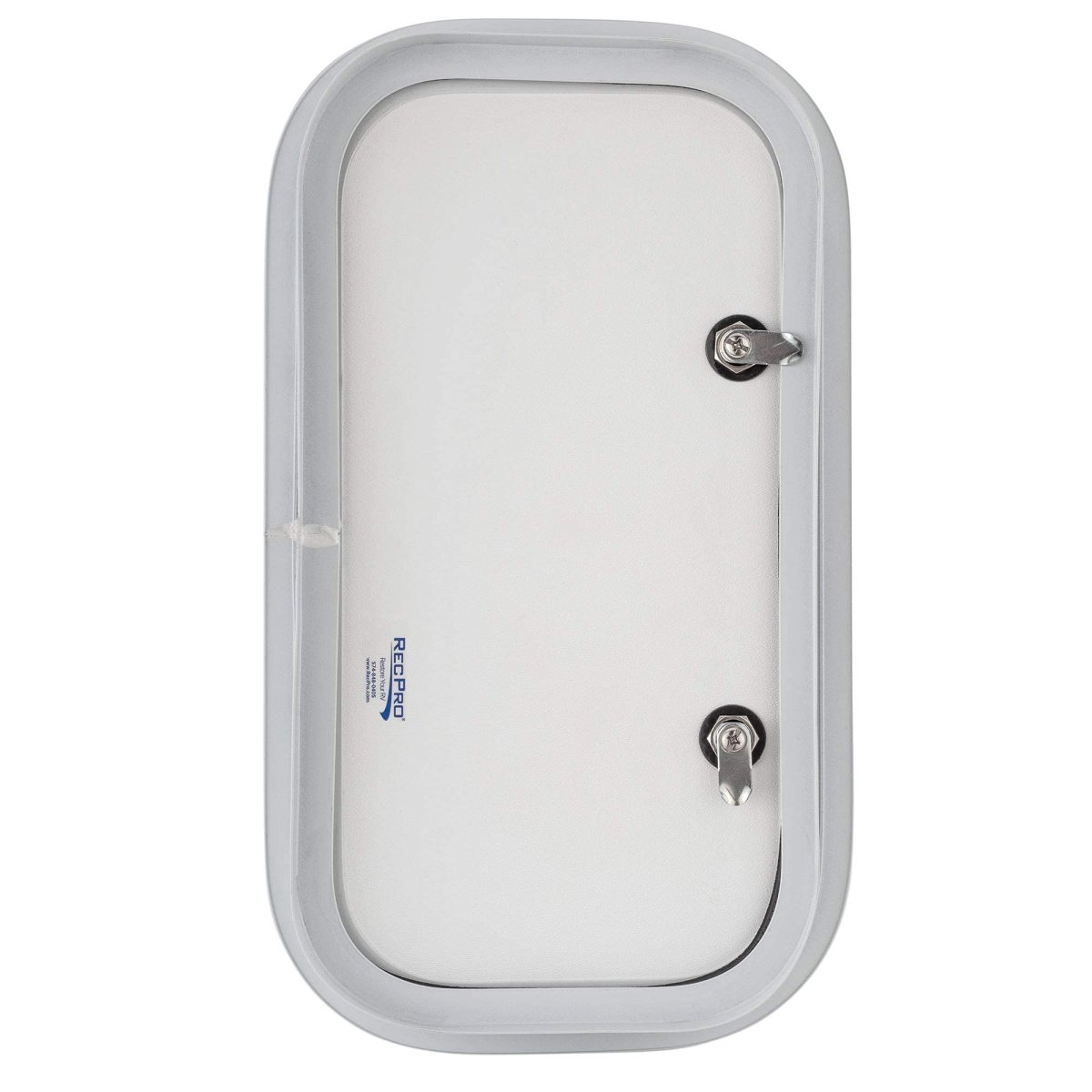 Rv Baggage Door With Rounded Corners For Camper Compartment White Fiberglass 10 In W X 18 H Rp-600s