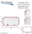 Rv Baggage Door With Rounded Corners For Camper Compartment White Fiberglass 10 In W X 18 H Rp-600s