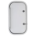 Rv Baggage Door With Rounded Corners For Camper Compartment White Fiberglass 10 In W X 18 H Rp-600s