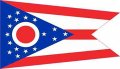 Stickertalk Ohio State Flag Vinyl Sticker 3 5 Inches By 2 