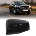Keenso Side Mirror Covers Rearview Abs Material Black Style Car Exterior Cover Cap With Weather For Turn Signal Lights Left Oe