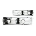 Front Turn Signal Lights For Gmc K2500 K3500 1990 To 2000 Driver And Passenger Side Pair Clear Lens With Single Sealed Beam 